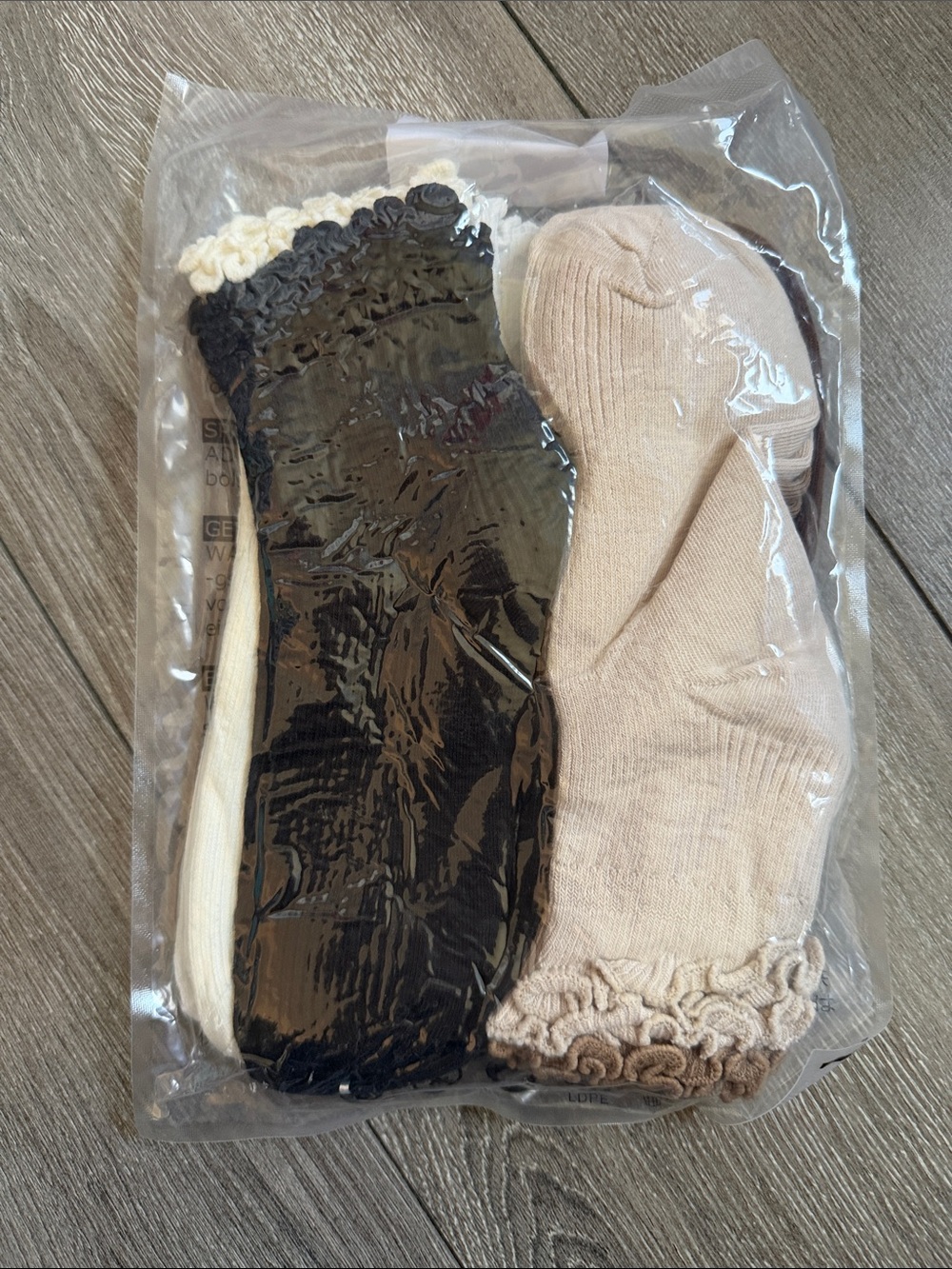 6-Pack Women's No-Show Socks — Black, Cream, and Tan